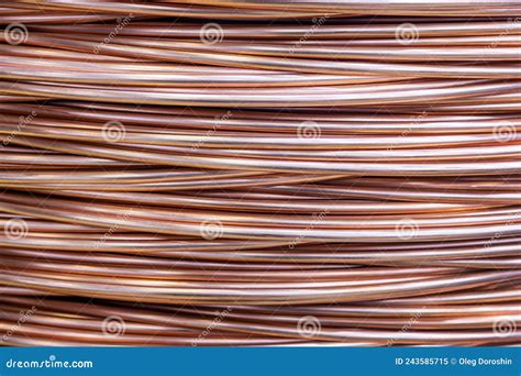 Background of a Large Coil of Copper Tube Stock Image - Image of spiral ...