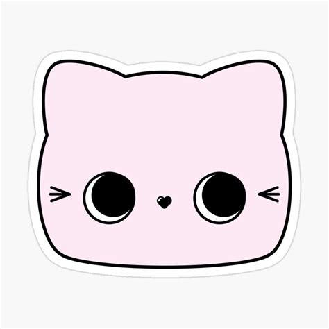 Pink Kitty Cat Sticker | Cat stickers, Kitty, Cats