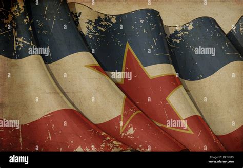 Yugoslavia Flag Old Paper Stock Photo - Alamy