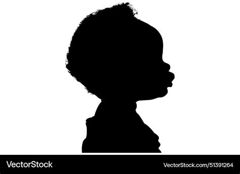 African american baby girls silhouette Royalty Free Vector