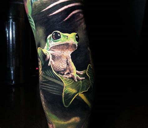 Fun Frog tattoo by Steve Butcher | Post 24325