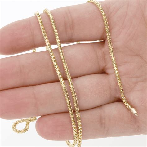 Solid 14K Yellow Gold 2mm Franco Chain Necklace 22″ 24″ 26″ 28″ HEAVY | WJD Exclusives