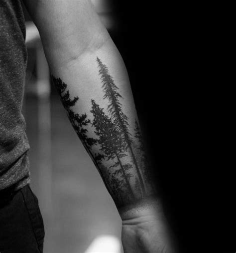 50 Tree Line Tattoo Design Ideas For Men - Timberline Ink | Tattoos for guys, Tree line tattoo ...