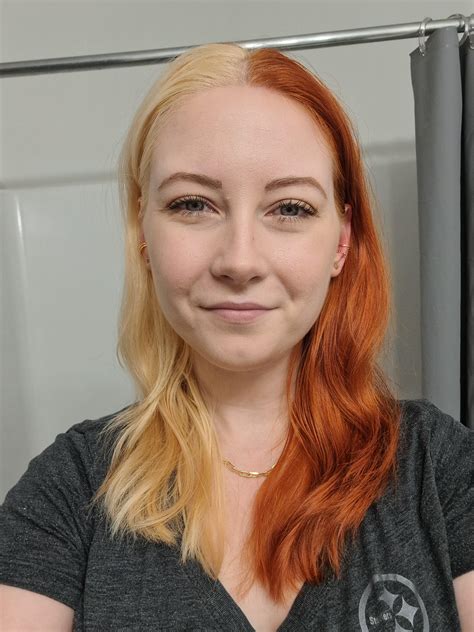Update to Orange/Blonde Split Dye : r/HairDye