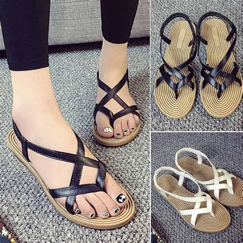 SAGACE Sandals Women Flat Shoes Bandage Bohemia Leisure Lady Sandals ...