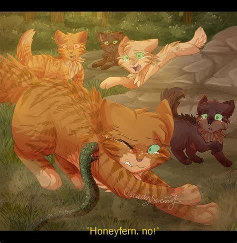 Honeyfern's Sacrifice | Warrior cats books, Warrior cats comics, Warrior cat memes