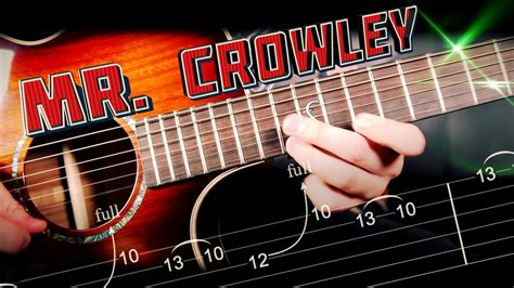 Mr. Crowley Guitar Solo Cover On ACOUSTIC! (Lesson With Tabs) - YouTube