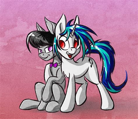 octavia melody and vinyl scratch drawn by akweer - Bronibooru