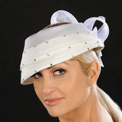 Ladies dress hat in white/ Shenor Collections | Ladies dress hats ...