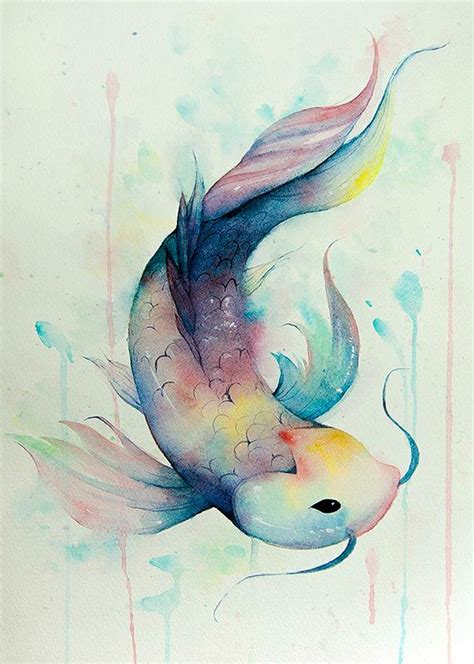 Rainbow Fish, Watercolor, 10x14 : r/Art