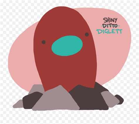 A Shiny Diglett With A Ditto Face But - Illustration Emoji,Ditto Emoji ...