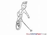 Unicycle Download Printable Coloring Pages sketch template