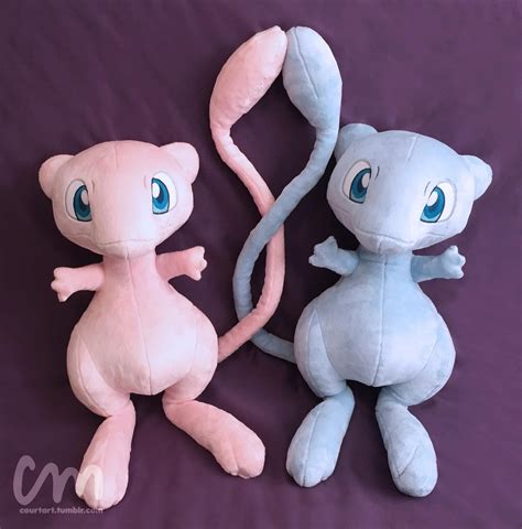 Custom life size Mew and shiny Mew plush with posable tails! in 2020 | Mew plush, Shiny mew, Mew ...