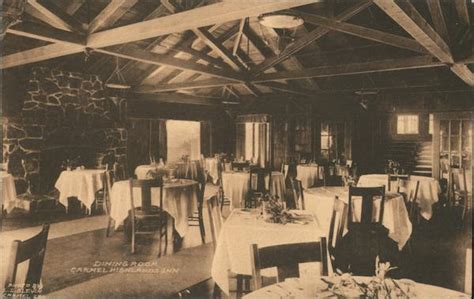 Dining Room, Carmel Highlands Inn California Postcard