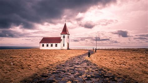 Church by the Sea, Churches, Sea, Clouds, Architecture, Oceans, Nature ...