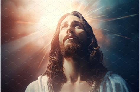 Jesus Christ heavenly. Generate Ai | Illustrations ~ Creative Market