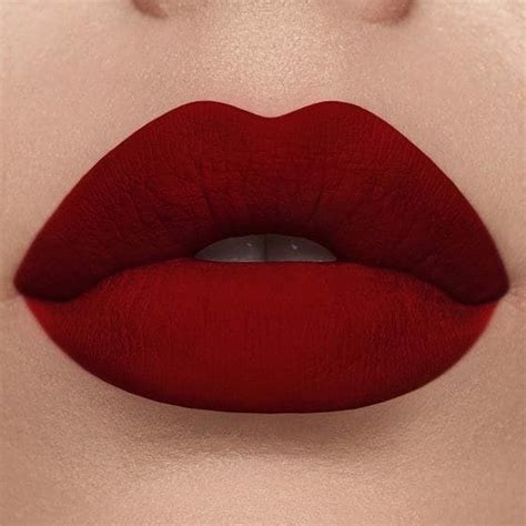 Matte Red Lipstick Makeup