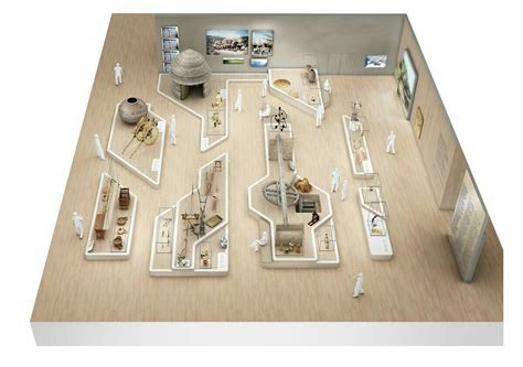 Geometric display layout option for museum/exhibition space | Museum exhibition design ...