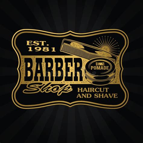 Barber Shop Hair Salon Hair Stylist Vintage Logo Luxury Pomade Retro Royal Vector Stock Vector ...