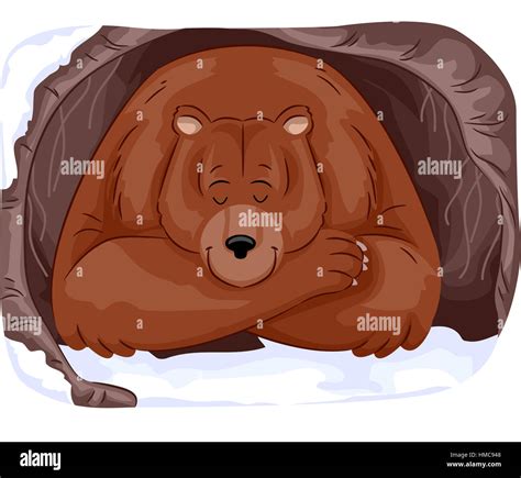 Hibernating Bear Cartoon