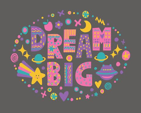 Word Art Dream Big Stock Illustration - Download Image Now - iStock