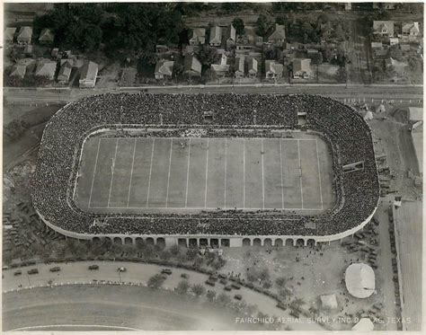 Texas versus Vanderbilt University at the first Fair Park Stadium (before the Cotton Bowl was ...