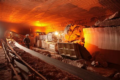 Saskatchewan Potash Mine Equipment @ Langian - Conveyor Belt Underground - Courtesy of Potash ...