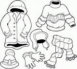 Winter Clothes Coloring Page  Home sketch template