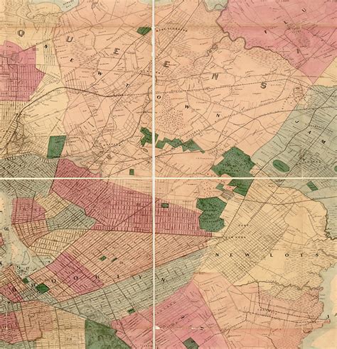 Map of Brooklyn Kings County with parts of Westchester | Etsy