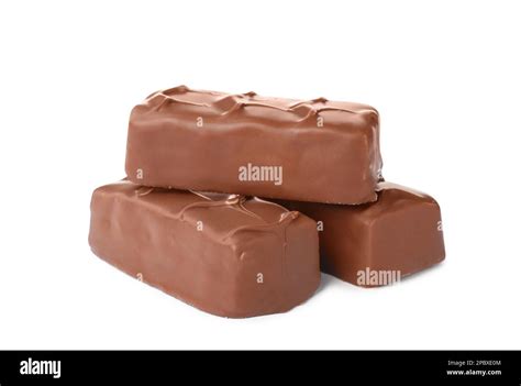 Delicious sweet chocolate bars isolated on white Stock Photo - Alamy