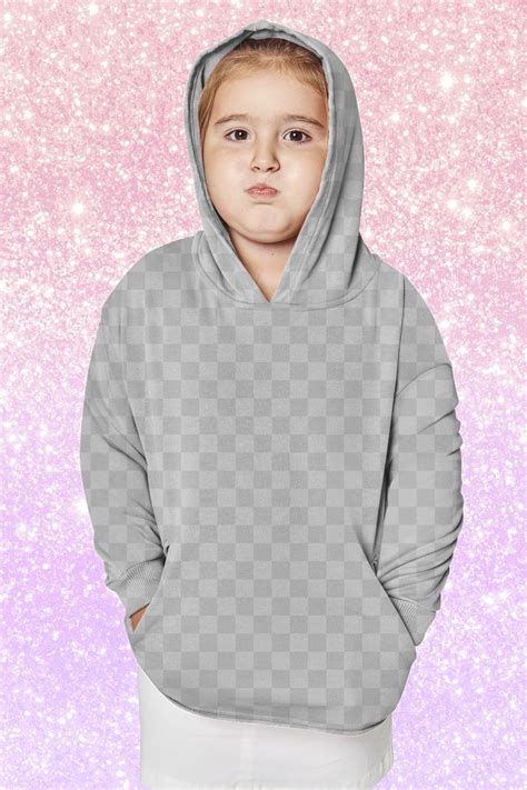 Girl wearing hoodie mockup png | Free PNG - rawpixel
