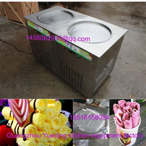 China manufacturer fried rolled ice cream machine double pan roll fried ice cream machine-in Ice ...