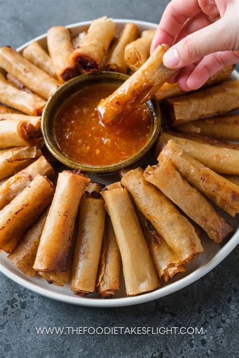 Lumpiang Shanghai (Filipino Spring Rolls) - The Foodie Takes Flight