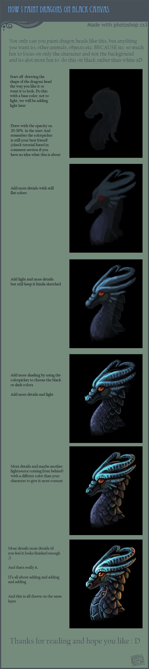 How i paint dragons tut by =griffsnuff on deviantART | Digital painting tutorials, Digital ...