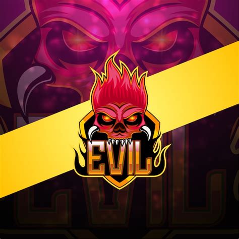 Premium Vector | Evil esport mascot logo