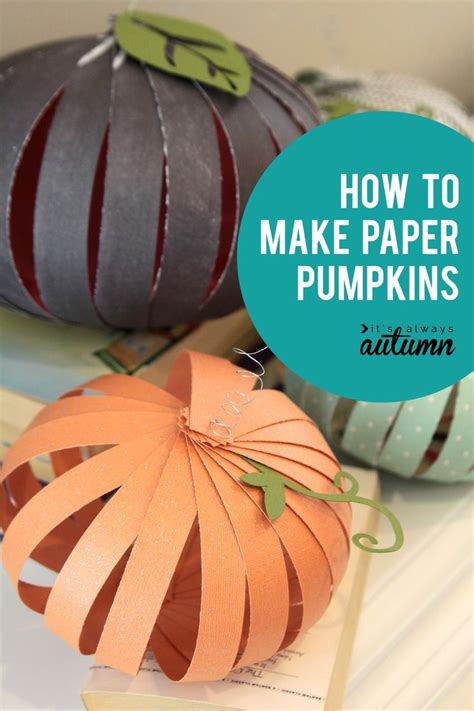 How to Make Paper Pumpkins | Paper pumpkin, Paper pumpkin craft, Easy fall crafts