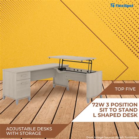 Top five adjustable desks with storage | FlexiSpot