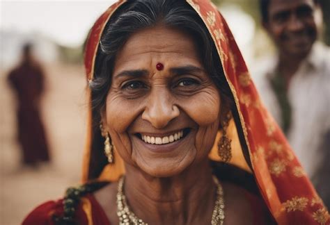 Premium Photo | Indian cultural poor women smiling face