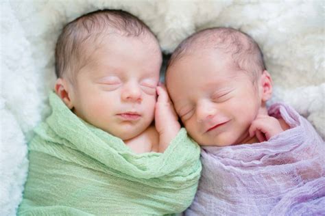 Sleeping Newborn Baby Twins