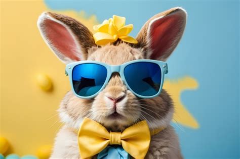 Easter Bunny With Sunglasses Free Stock Photo - Public Domain Pictures