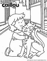 Coloriage Caillou – Mousseline Et Gilbert  sketch template