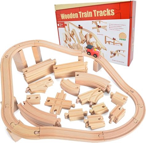 Wooden Train Track Pieces - Image to u