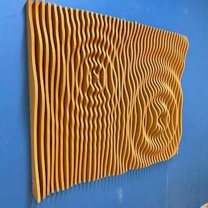 3D Parametric Wall Art Handcrafted Large Wall Hangings Wave Wall Décor Sound Proof Acoustic ...