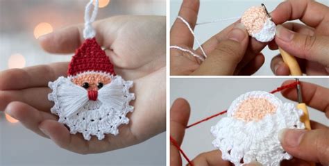 Crochet Santa Ornament - Tutorials & More