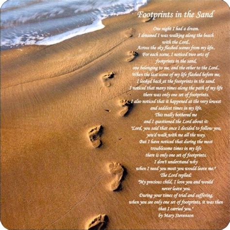 Original Footprints In The Sand Poem Mary Stevenson