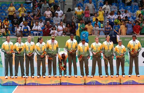 File:Women's volleyball podium Rio 2007.jpg - Wikimedia Commons