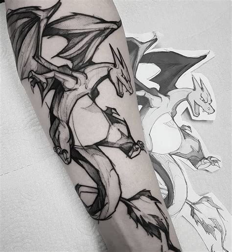 Follow @gamer.ink for more 😎 . 🔥 CHARIZARD 🔥 by @marquinhoandretattoo . If you want to see more ...