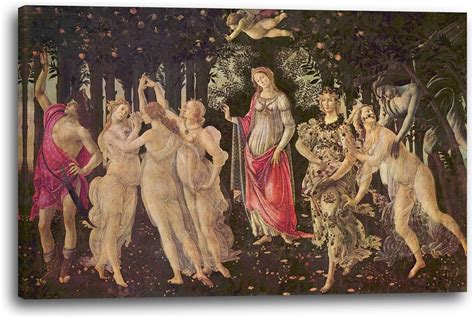 Canvas Print (100x70cm): Sandro Boticelli - Spring (Primavera): Amazon.co.uk: Kitchen & Home