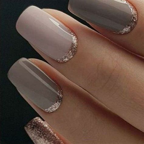 Rose Gold Nail Designs With Rhinestones, 25 Rose Gold Nail Designs That ...