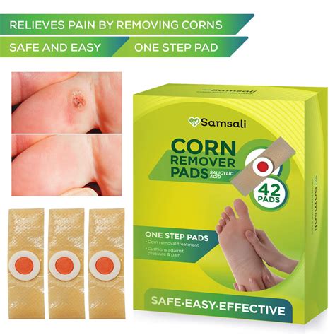 Samsali Corn Remover Pads, Best Corn Remover Pads for Foot Corn Removal, 42 Pads